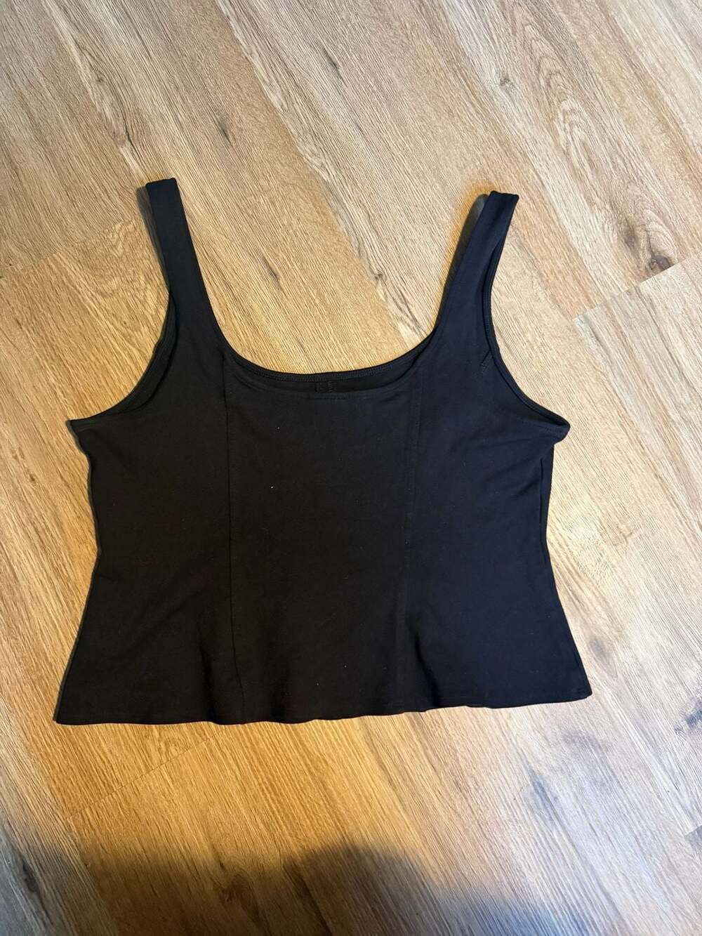 A New Day Women's Black Seamed Tank Top